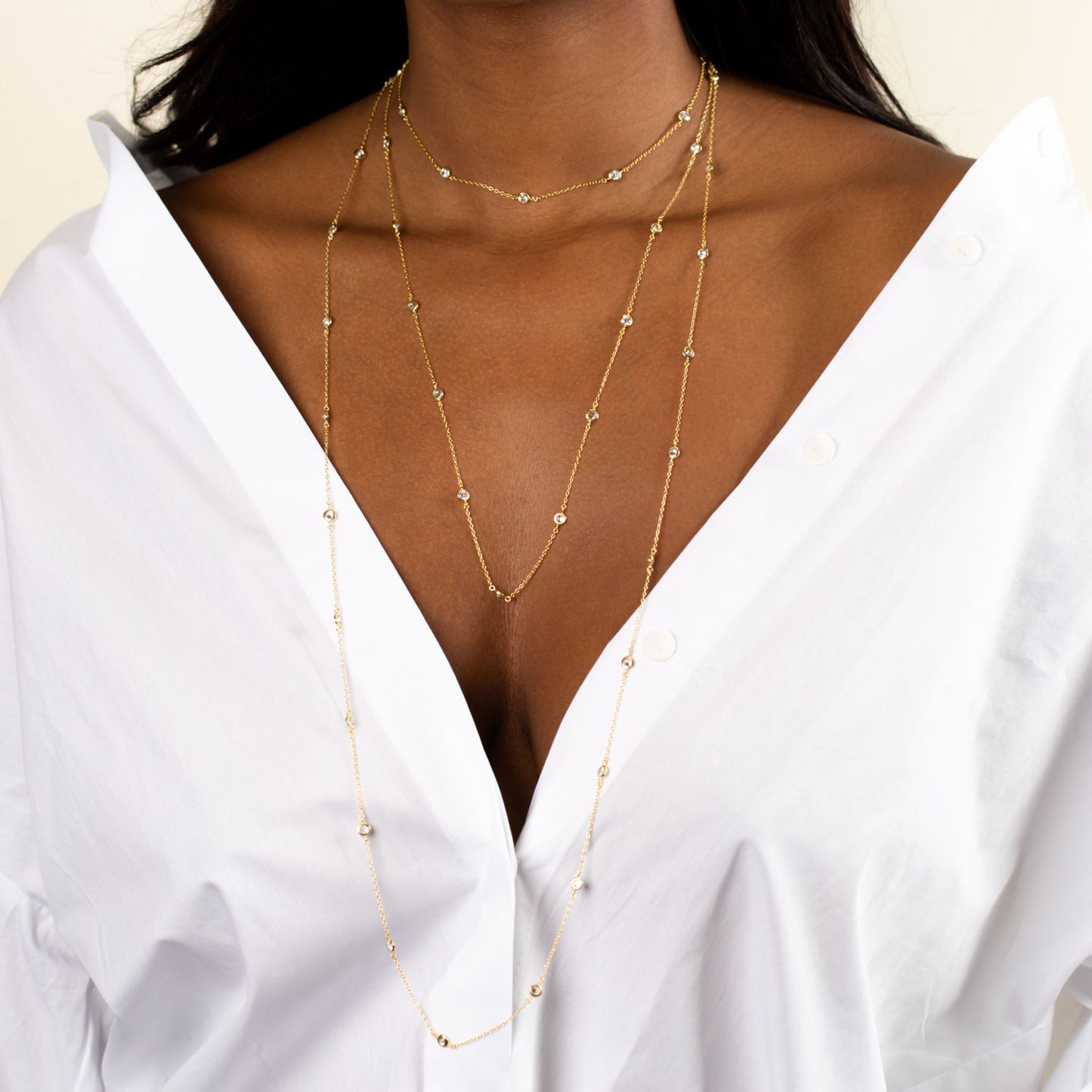 Diamond by the Yard Necklace By Adina Eden