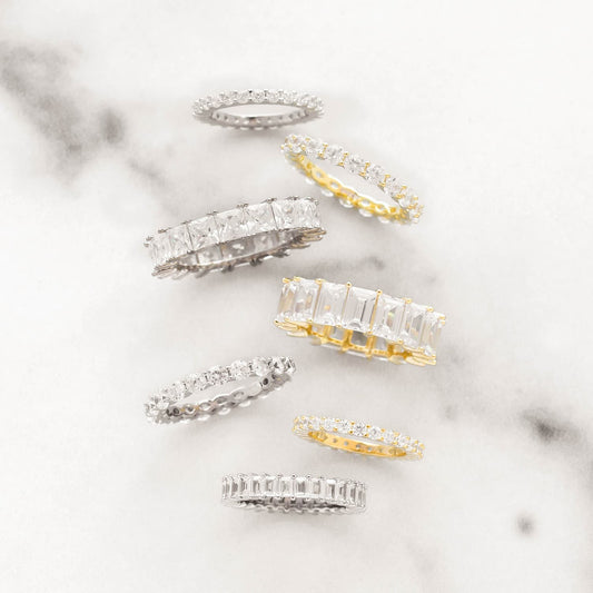 Princess Cut Eternity Band