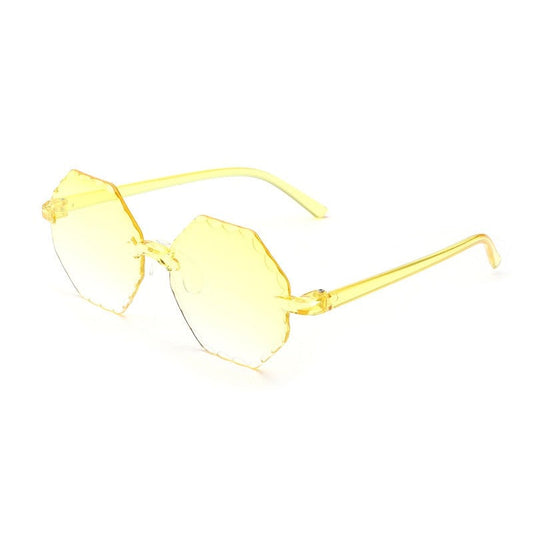 Frameless Hexagon Color Sunglasses