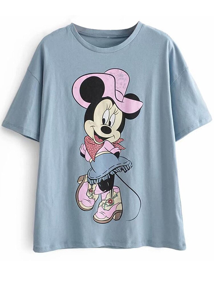 Minnie Mouse Cartoon Print Tee