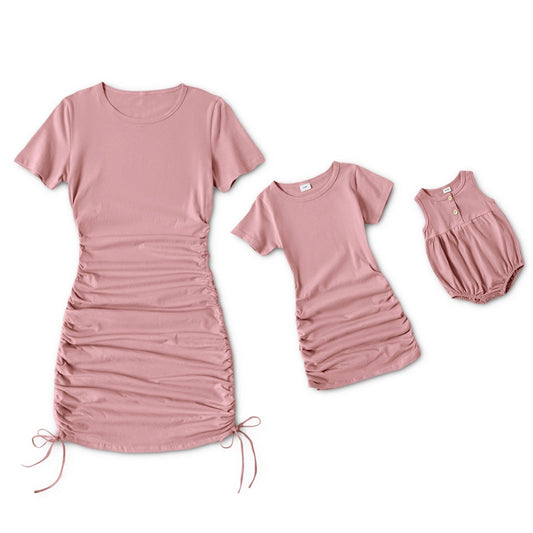 Cotton Short Sleeve Mini Dress